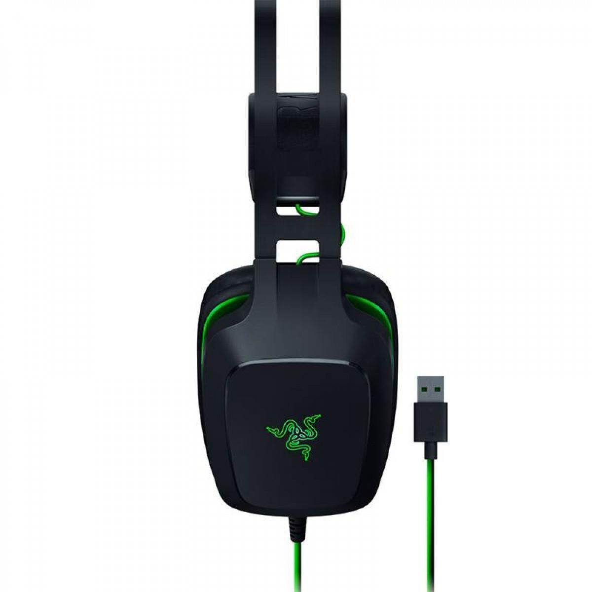 Razer Electra V2 USB Wired 7.1 Surround Gaming Headset, Well-Controlled Bass and Deliver Excellent Sound Quality, Black