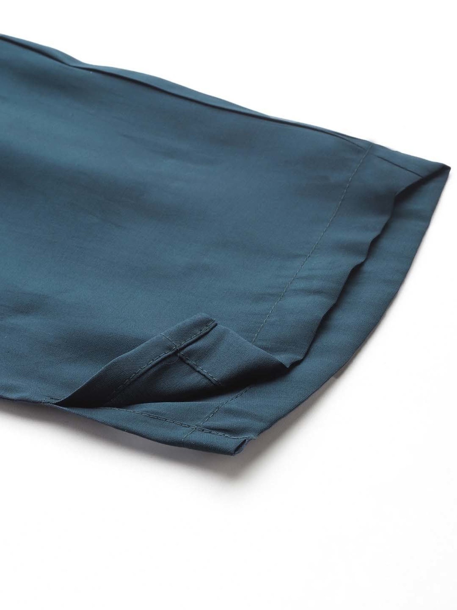 URBAN MYSTIC Black Rayon Embroidered Kurta & Sharara Set