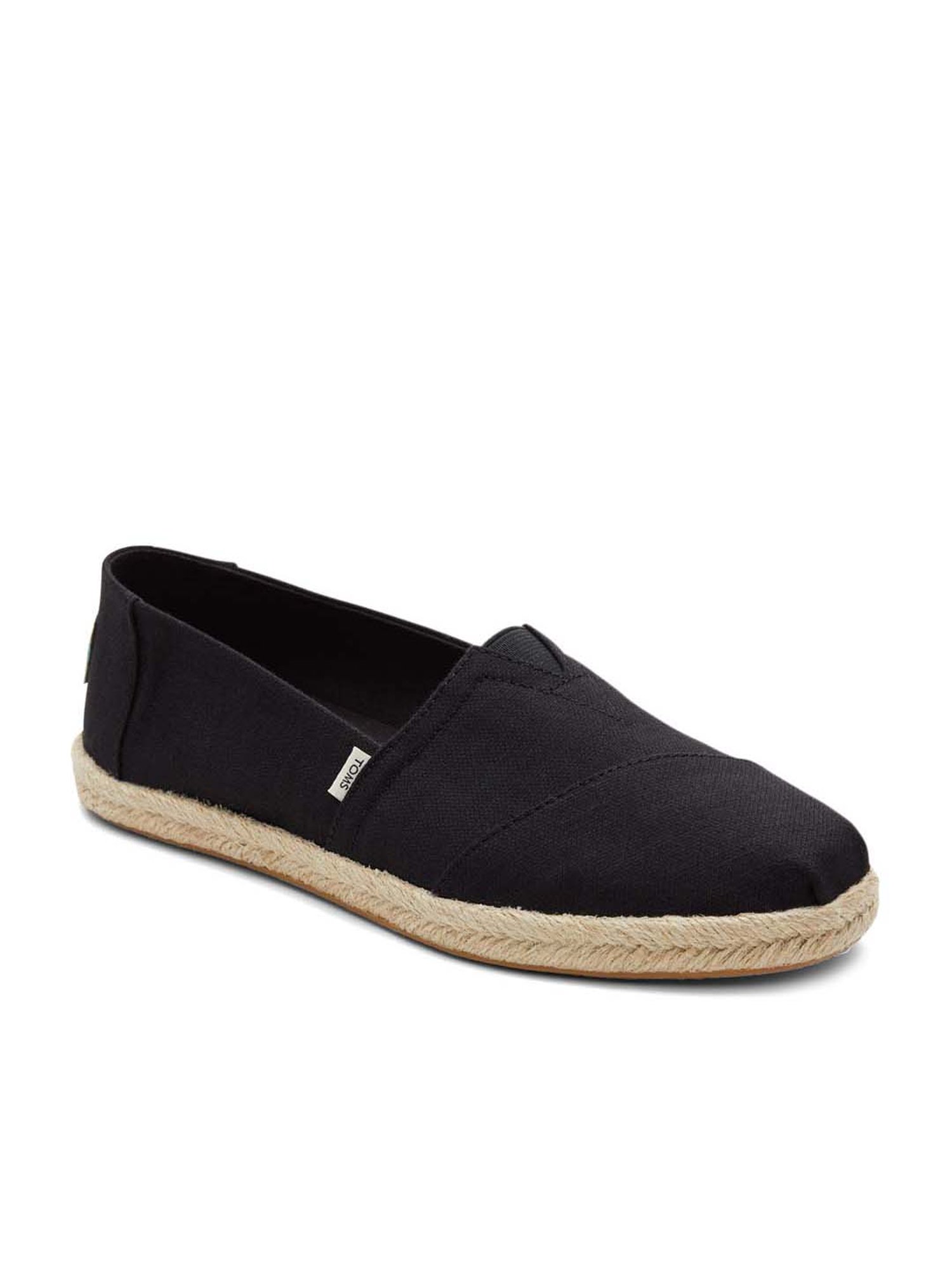 TOMS Women's Alpargata Rope Black Espadrille Shoes