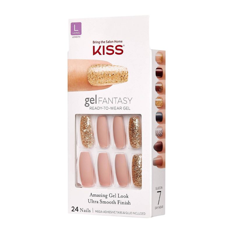 Kiss Gel False Nails - Background - 24ct