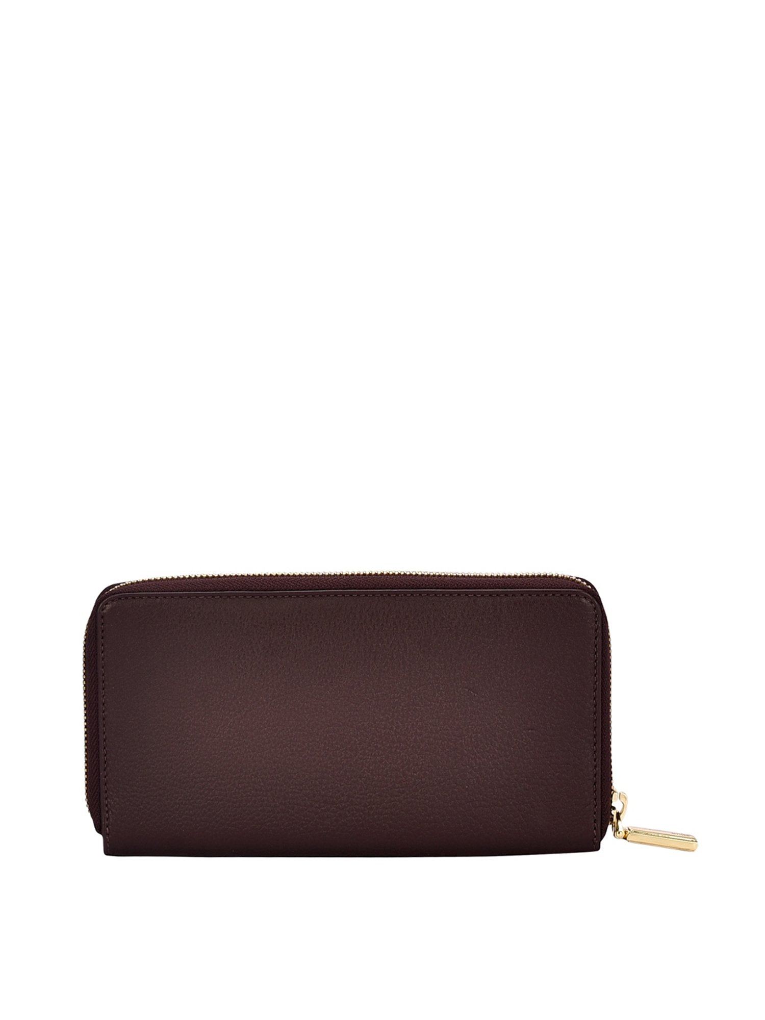 Eske Scala Maroon Solid Zip Around Wallet for Women