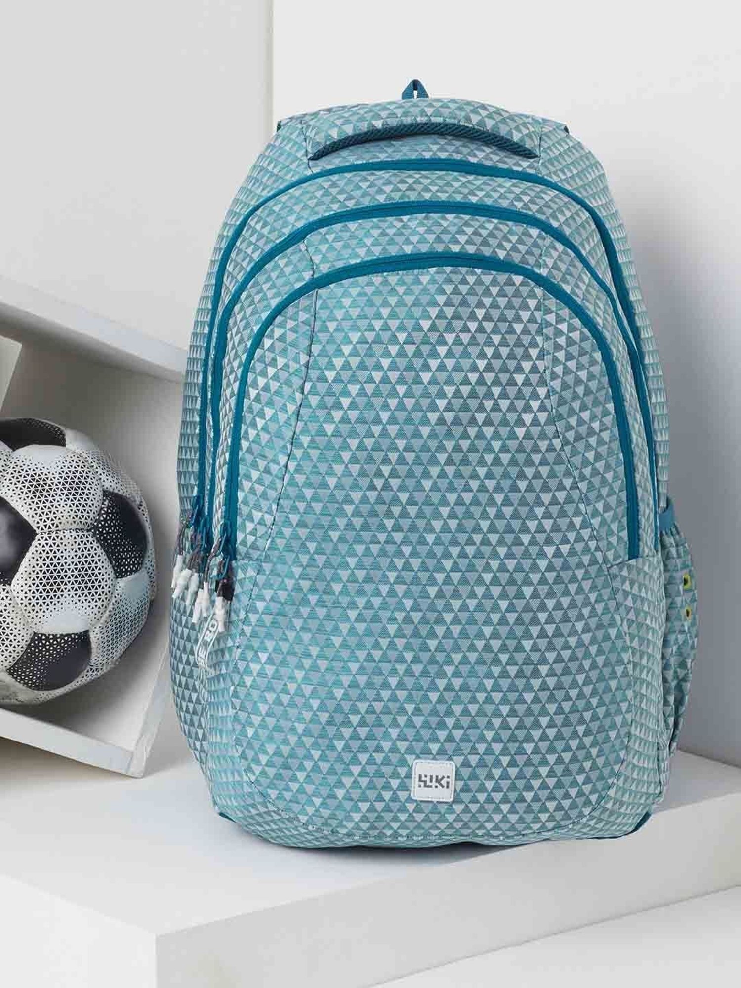 Wiki Back to School 6 Blue Polyester Printed Backpack - 47 Ltrs