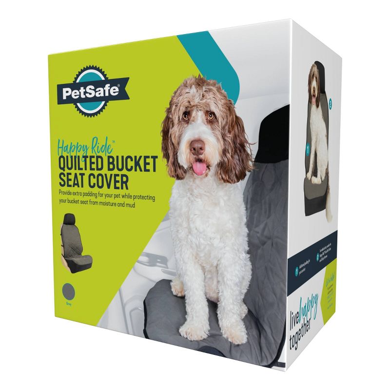 PetSafe Happy Ride Quilted Bucket Seat Cover - Gray