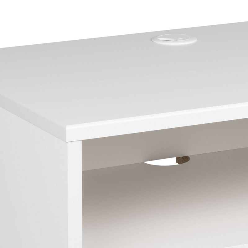 Floating 1 Drawer Nightstand with Open Shelf White - Prepac