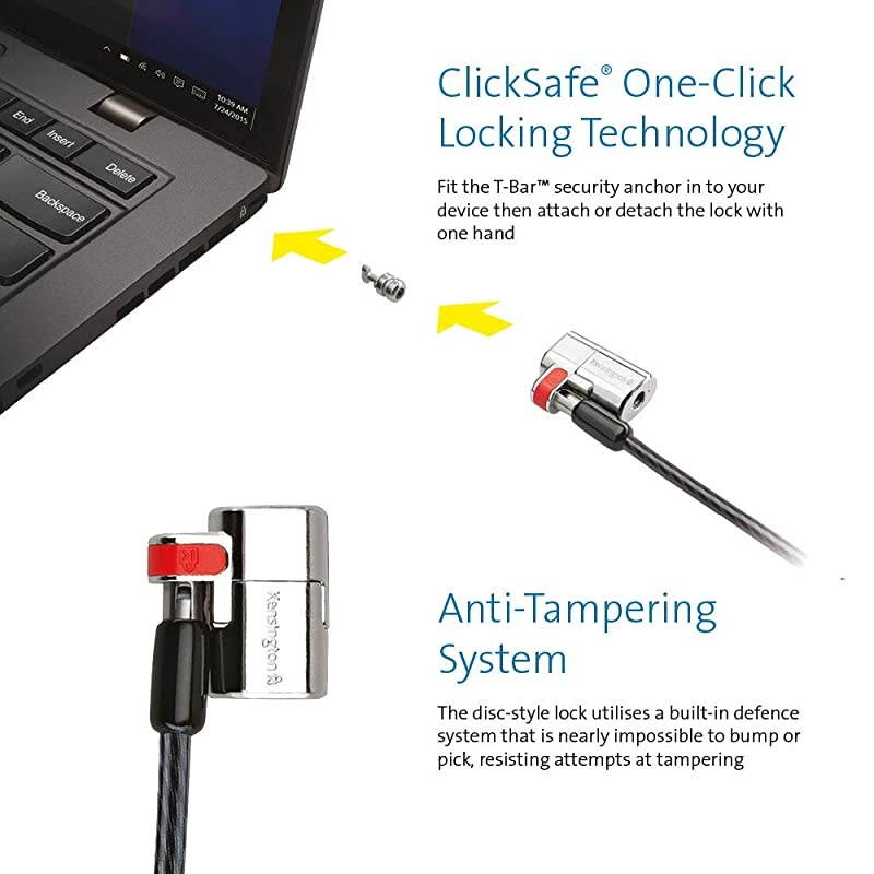 K64637WW ClickSafe Keyed Laptop Lock for Business