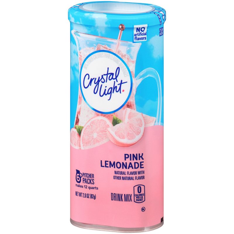 Crystal Light Natural Pink Lemonade Drink Mix - 6pk/0.483oz Pouches