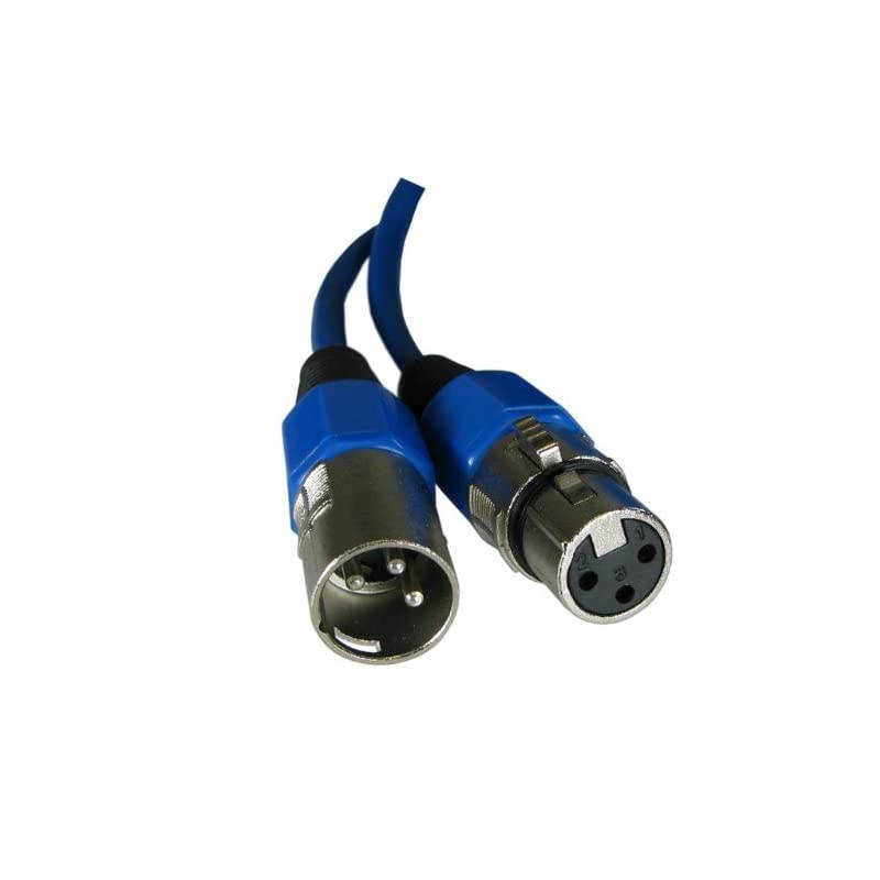 Male to Female 3pin Mic Microphone Lo-z Extension Cable Cord (25ft, Green)