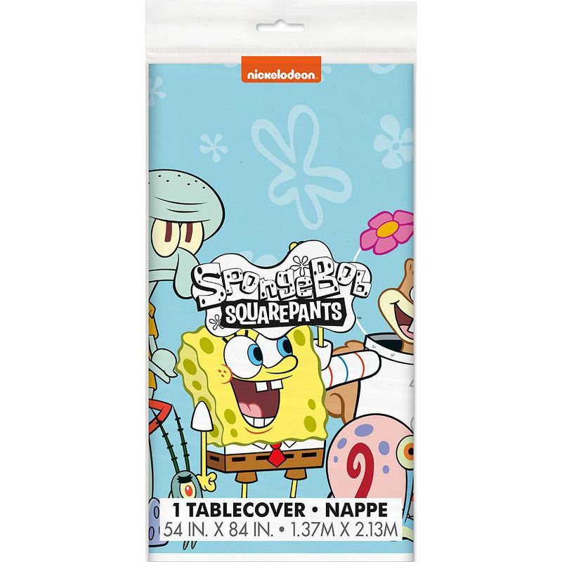 SpongeBob SquarePants 84" Reusable Table Cover Turquoise