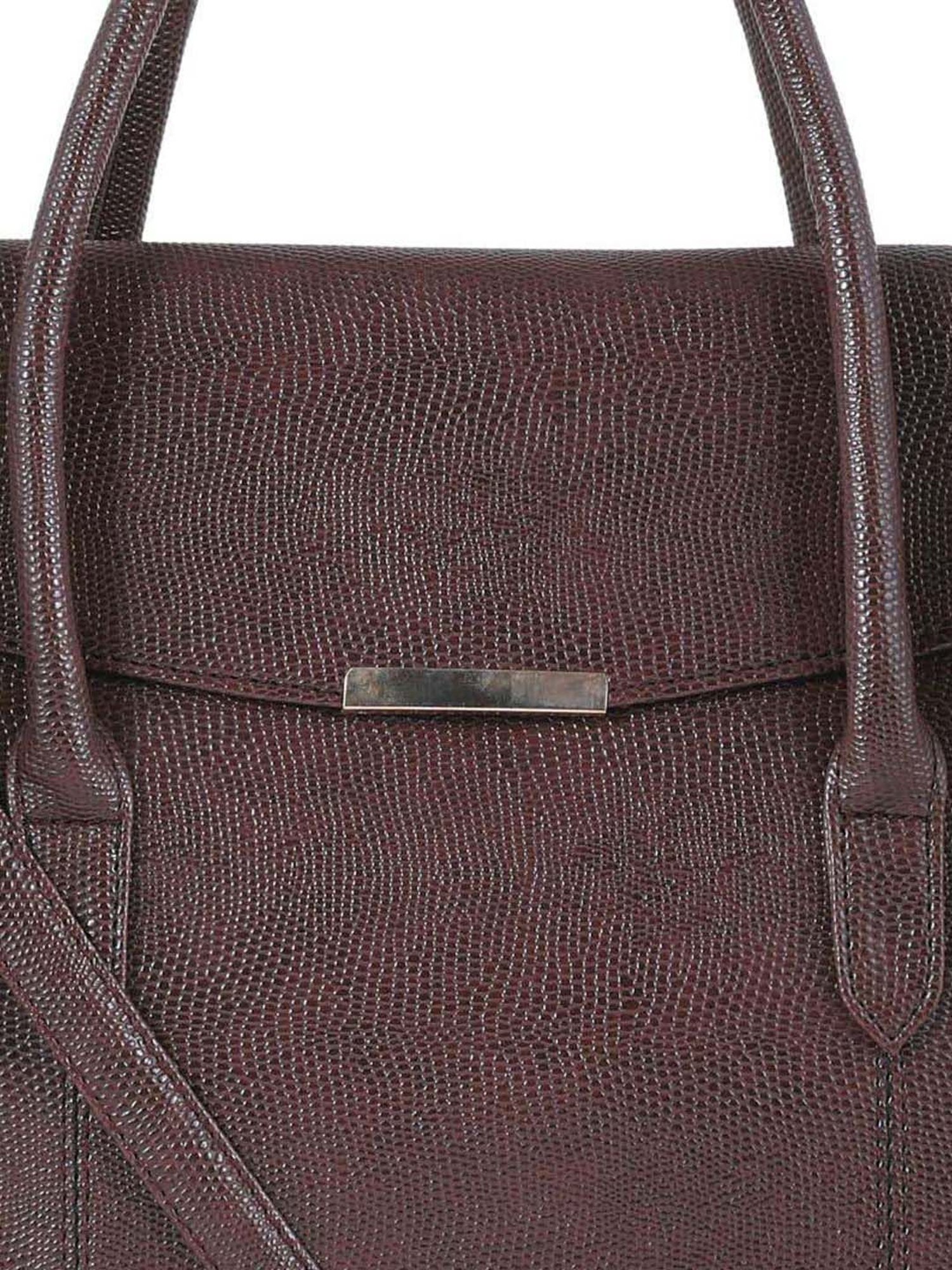 Toteteca Brown Solid Medium Handbag