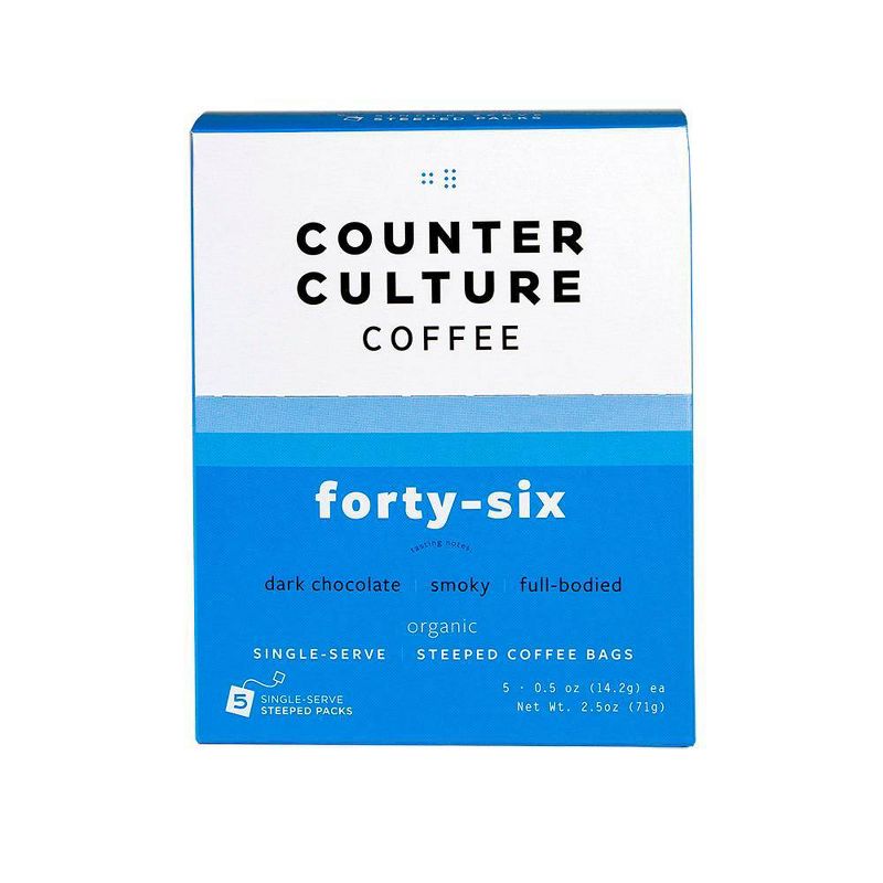 Counter Culture Forty Six Dark Roast Coffee Single Serve - 5ct