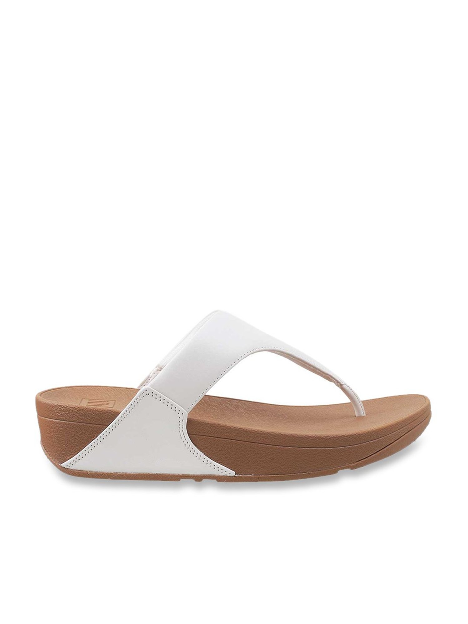 FitFlop Women's White Thong Wedges