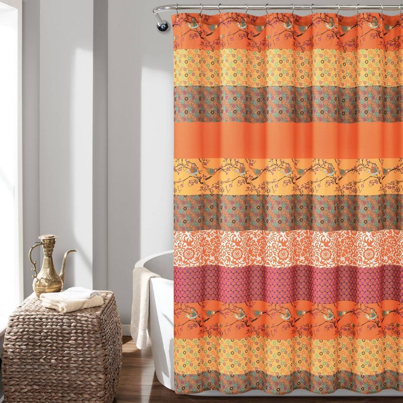 Royal Empire Shower Curtain Orange - Lush Décor