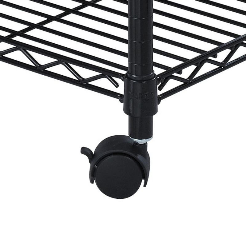 Homz 4-Drawer Medium Rolling Storage Cart - Black with Smoke Drawers