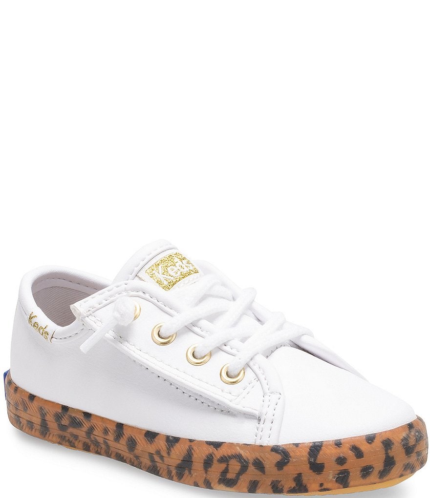 Keds Girls' Kickstart Leather Leopard Jr Sneakers (Toddler)