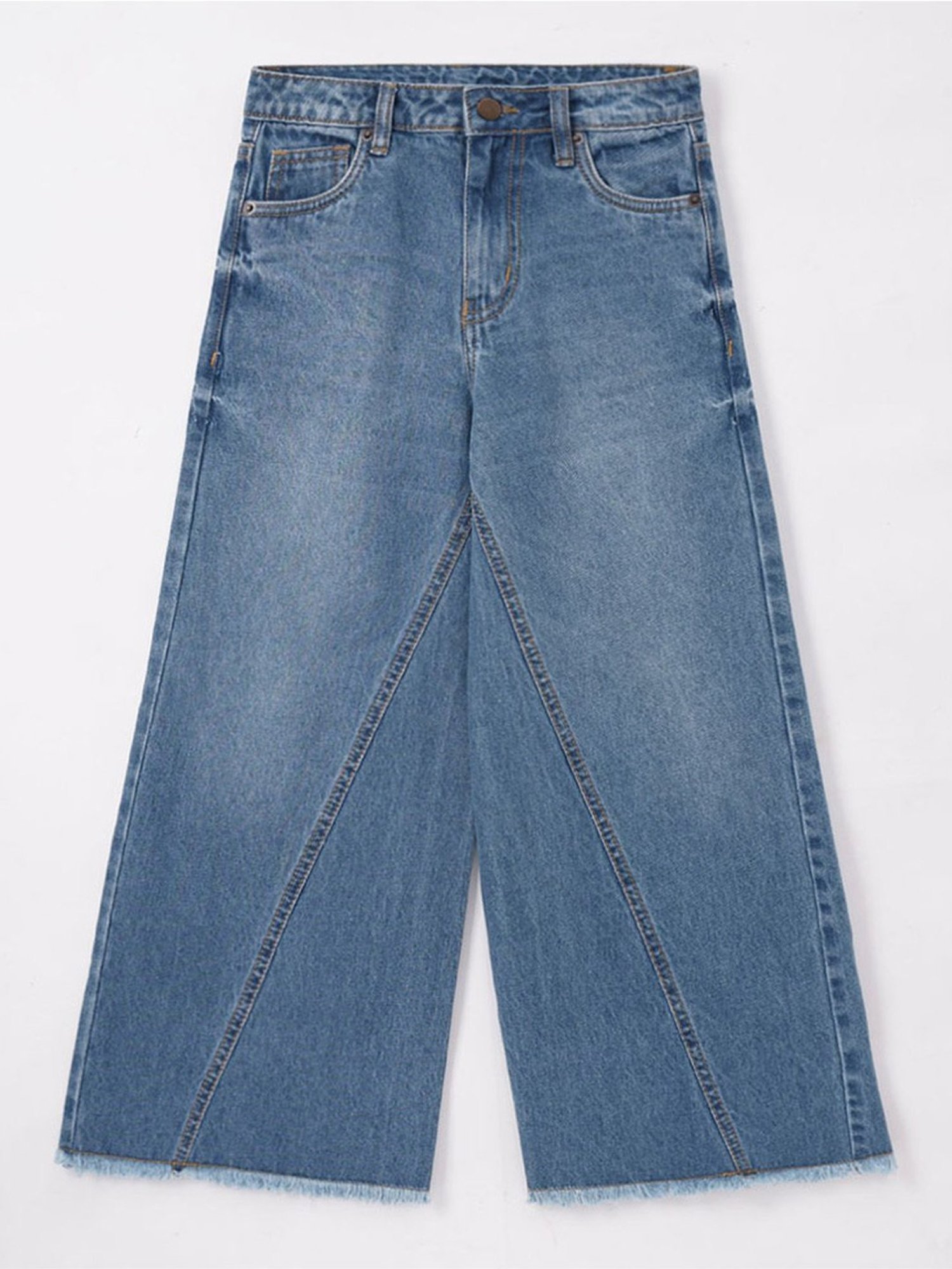 Edheads Girls Blue Cotton Regular Fit Jeans