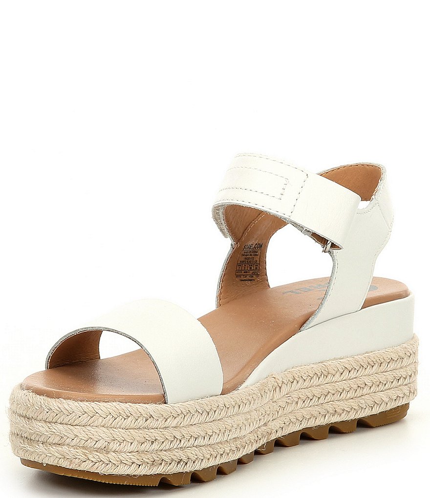 Sorel Cameron Leather Flatform Espadrille Sandals