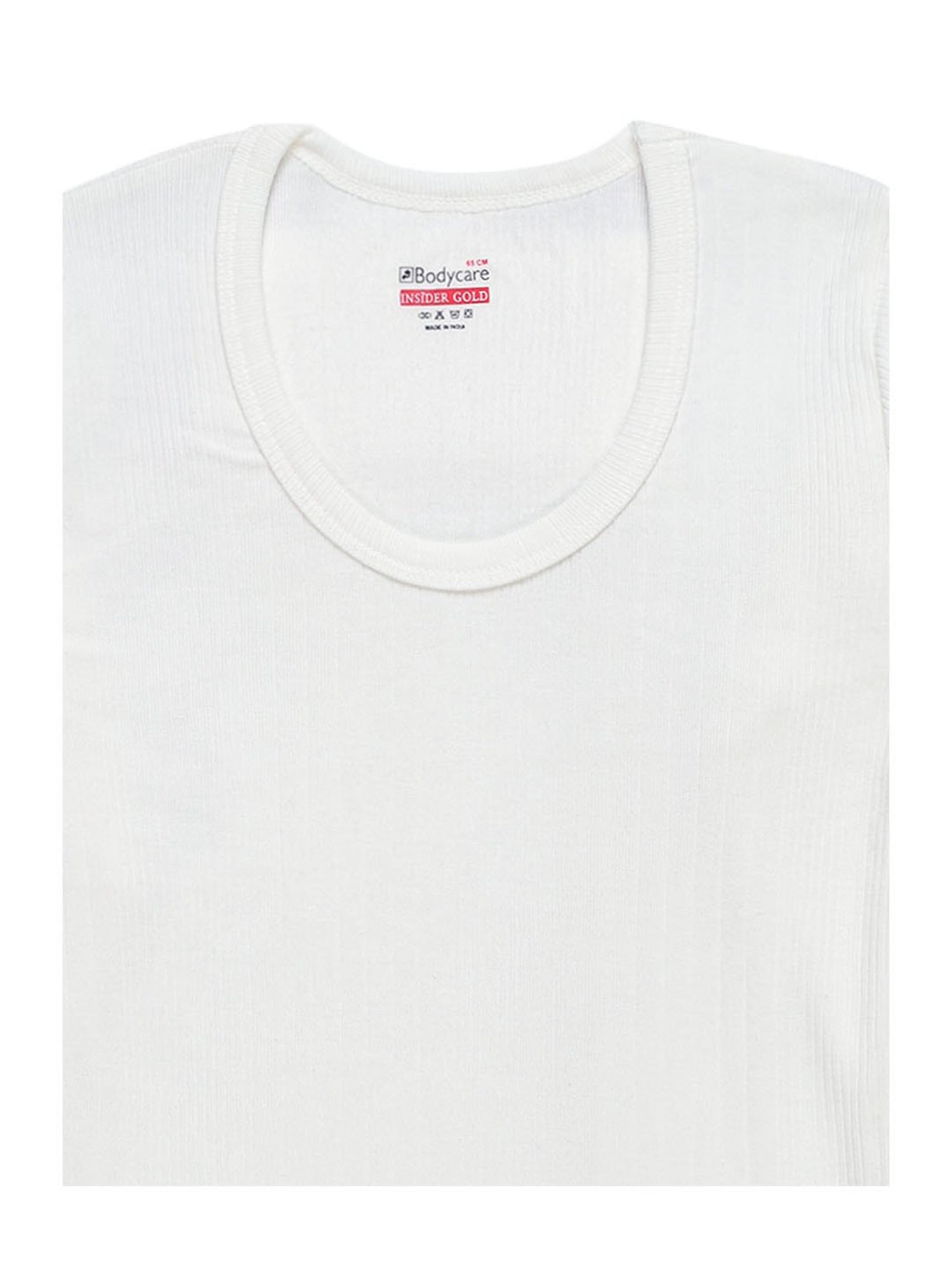 Bodycare Kids White Solid Full Sleeves Thermal Top