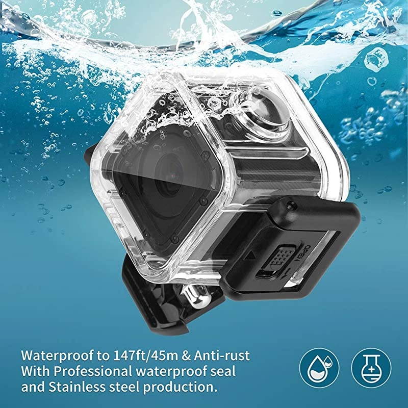 60m Dive Protective Housing Case for GoPro Hero 5 Session Hero 4 Session Hero Session, High Transmission Waterproof Housing Case