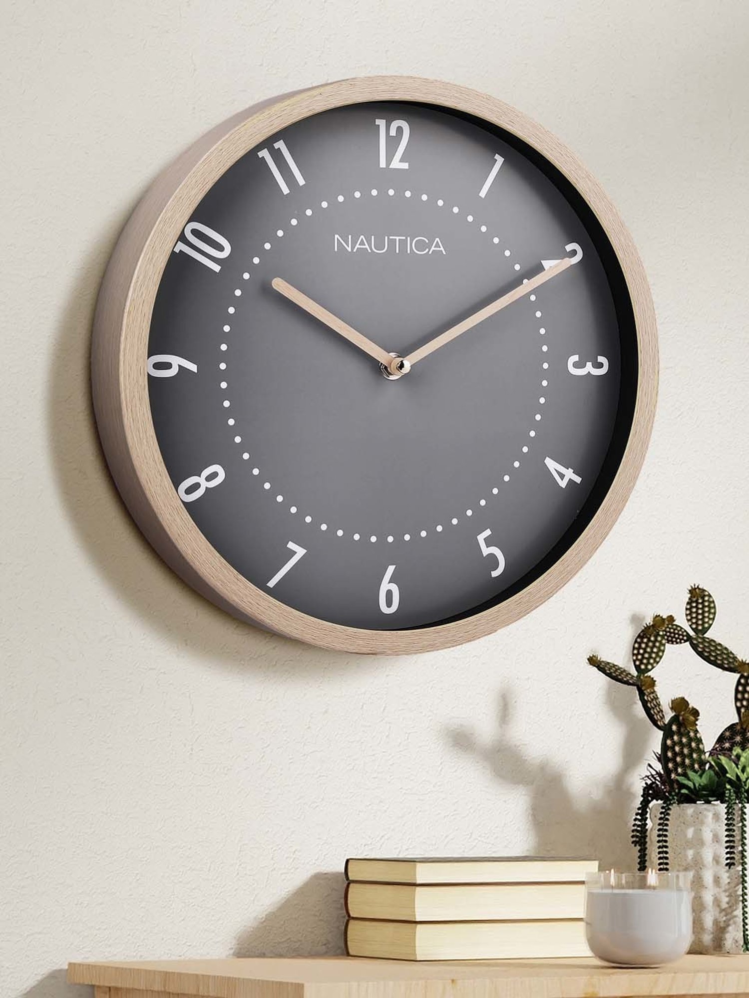 Braun Black Classic Large Analog Wall Clock With Silent Sweep Movement