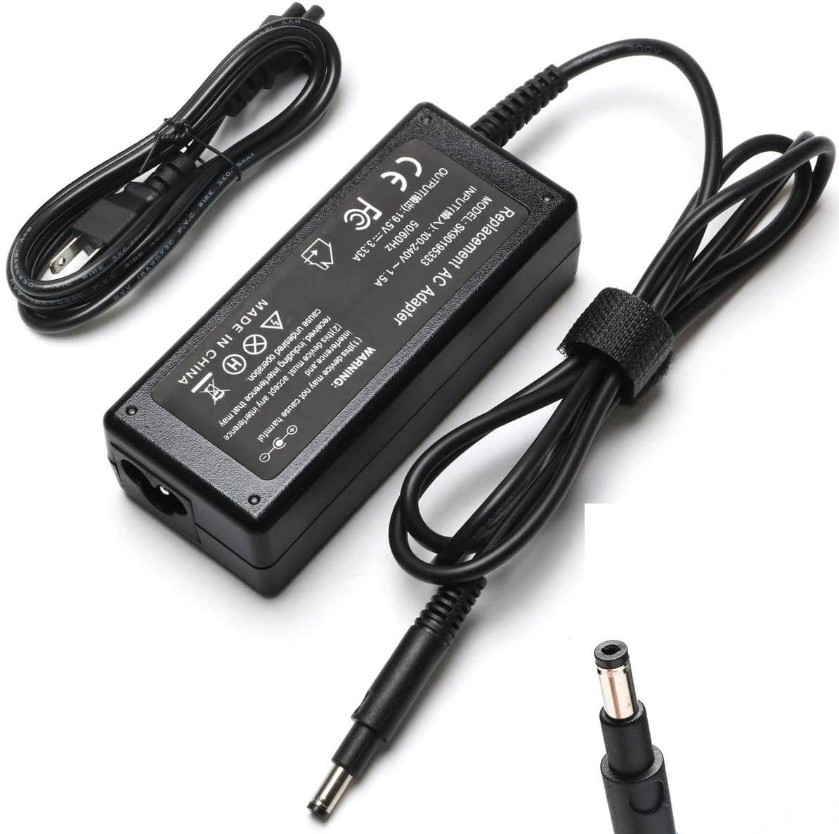 19.5V 3.33A 65W AC Adapter Laptop Charger for HP Pavilion TouchSmart 14-B109 14-B109WM 15-B142DX 14-B120DX 15-B129WM 15-B143 15-B143CL 15-B119wm 15-b152nr Envy 4Series 6Series Power Supply Cord