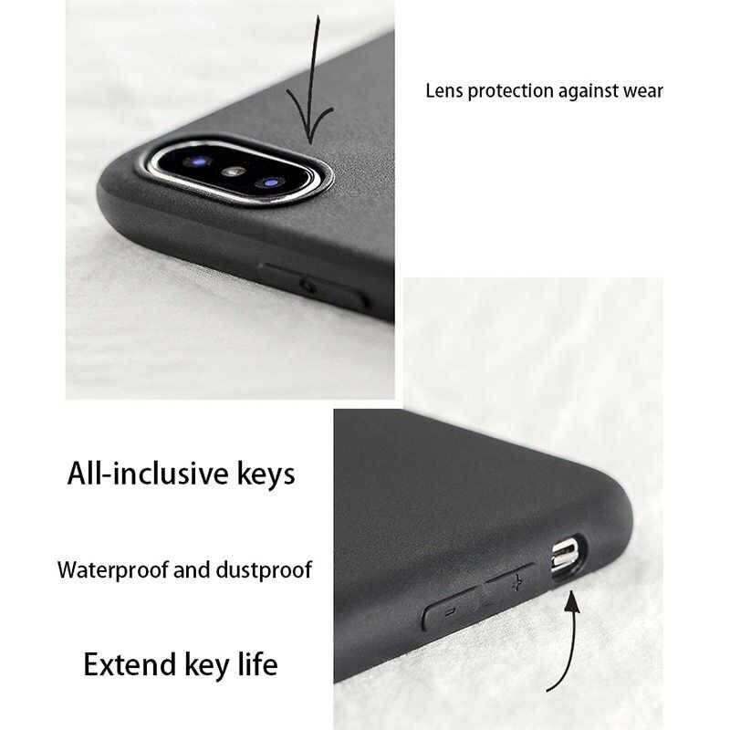Black Matte Mobile Phone Case For Iphone 12Mini 12 11 Pro X Xr Xs Max 6 6S 7 8 Plus 5 Se Fashion Classic Silicone Soft Shell