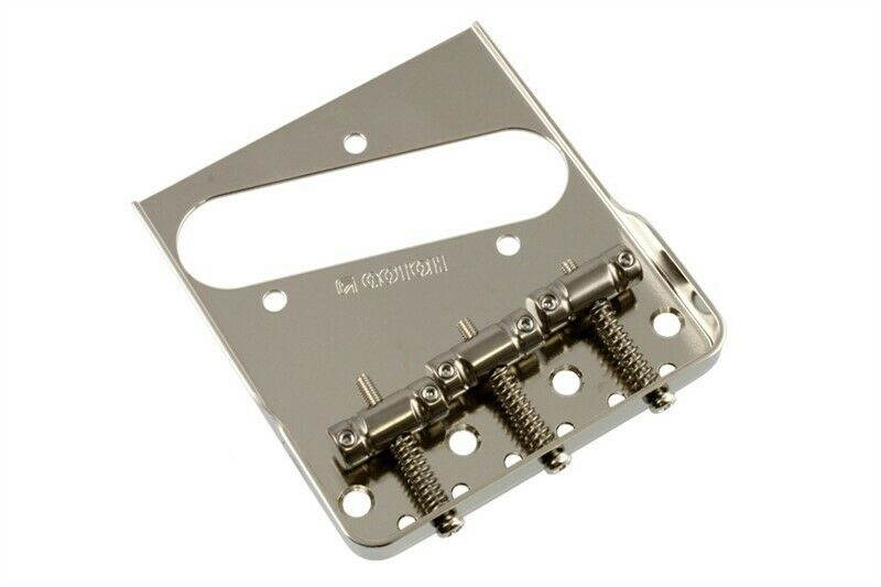 NEW Gotoh Vintage Style 3-Saddle Bridge For Tele - NICKEL
