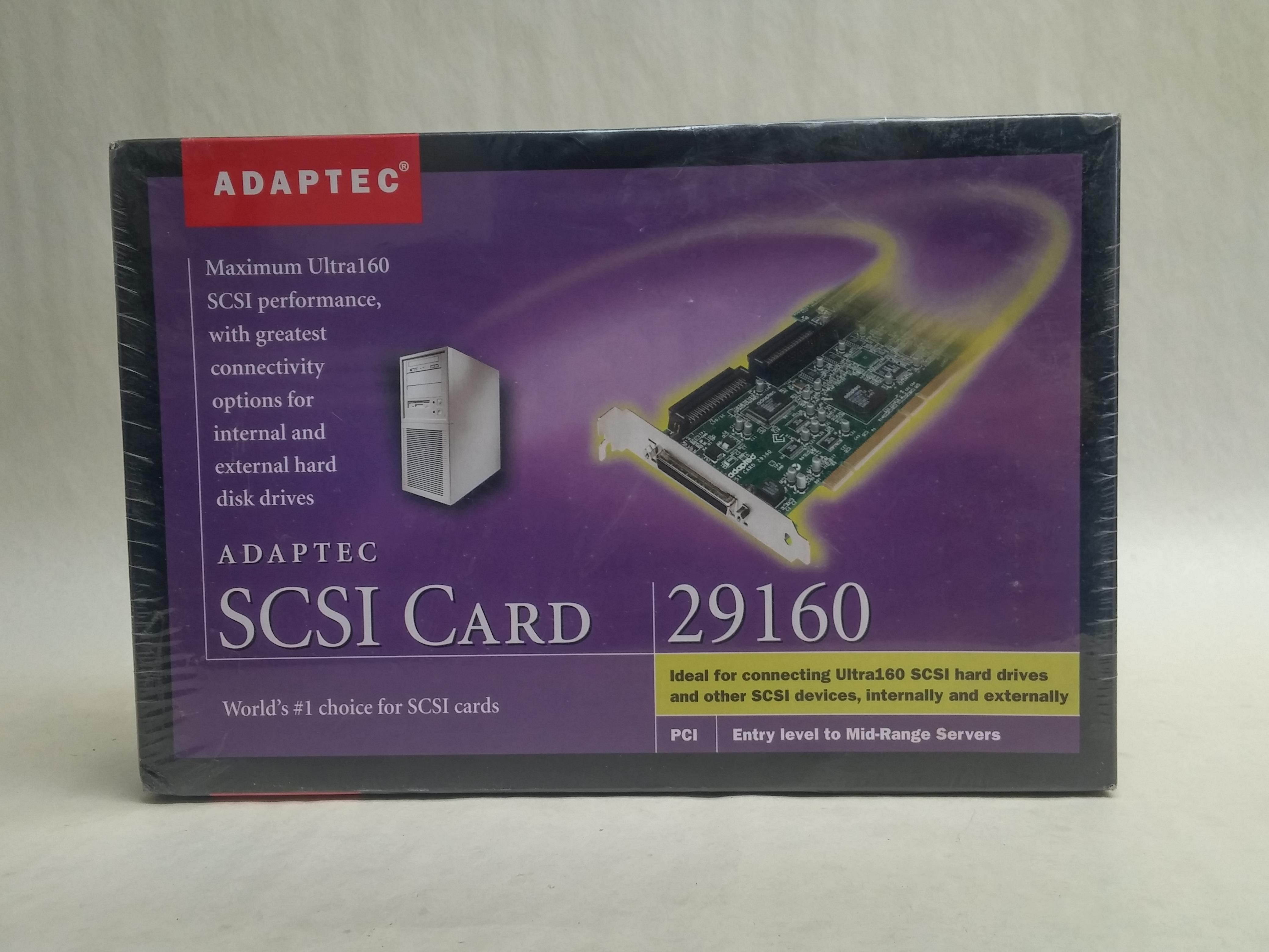ADAPTECH Asc-29160 Single Channel 64Bit Pci Ultra160 Lvd Scsi Conotrller Card With Standard Bracket