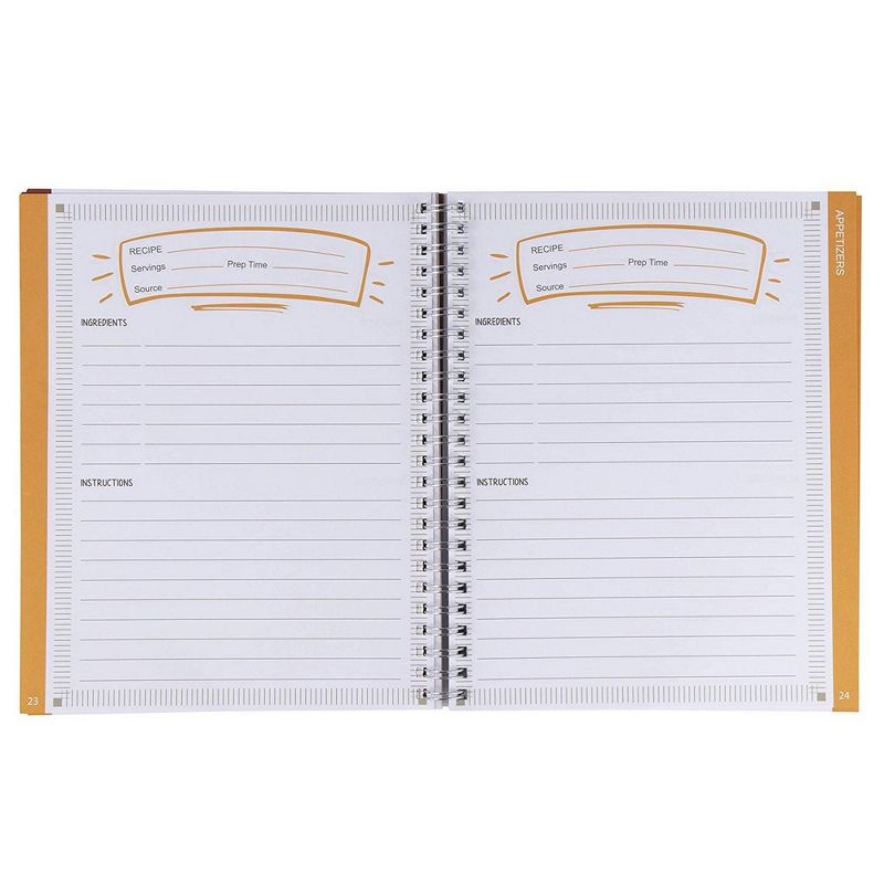 Pipilo Press Family Recipe Notebook Journal for Recording Family Treasured Recipes, 6.5x8.2