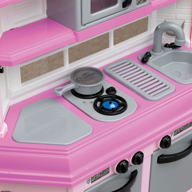 American Plastic Toys Custom Kitchen Pretend Play Toy Set for Kids, Pink