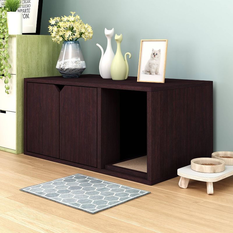 K&H Pet Products 3994 Thermo Outdoor Water Resistant Safe Escape Heated Kitty House with 2 Door Flaps For Feral and Outdoor Cats, Barn Red, Black