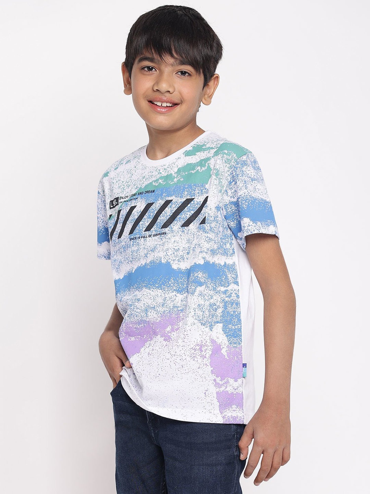 Lil Tomatoes Kids Multicolor Printed T-Shirt