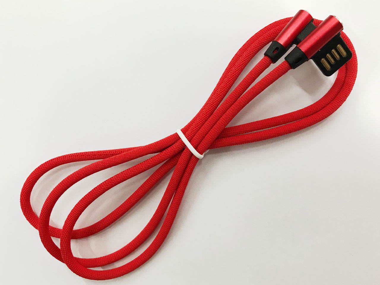 Lightning Cable, Newest 90 Degree Right Angle Data Cable Nylon Braided Fast Sync & Charge Lightning to USB Cable for iPhone X / 8 / 7 / 7 Plus / 6 / 6S /6S Plus, 3.3FT Red Color