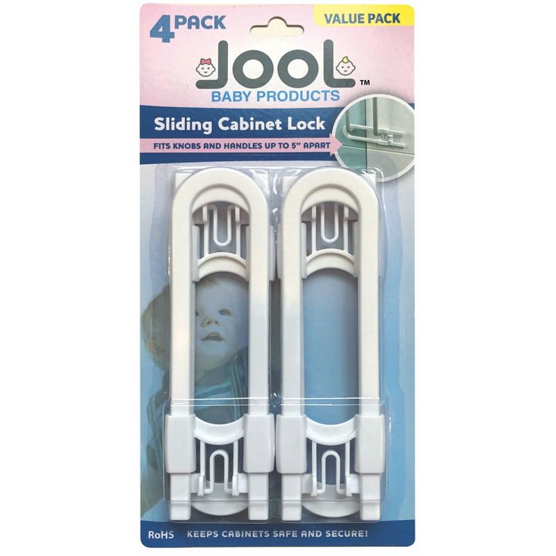 Jool Baby Sliding Cabinet U-locks - 4ct