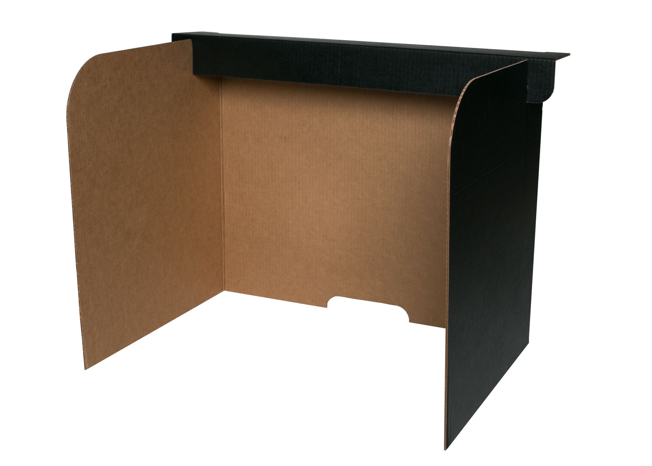 Privacy Screen, Small, 19"x12"x14", 24/PK, BK/BN FLP61852