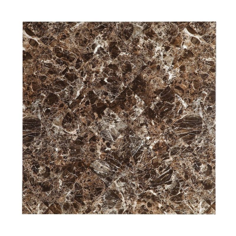 36" Devoe Square Counter Height Dining Table Marble Brown/Black - Inspire Q