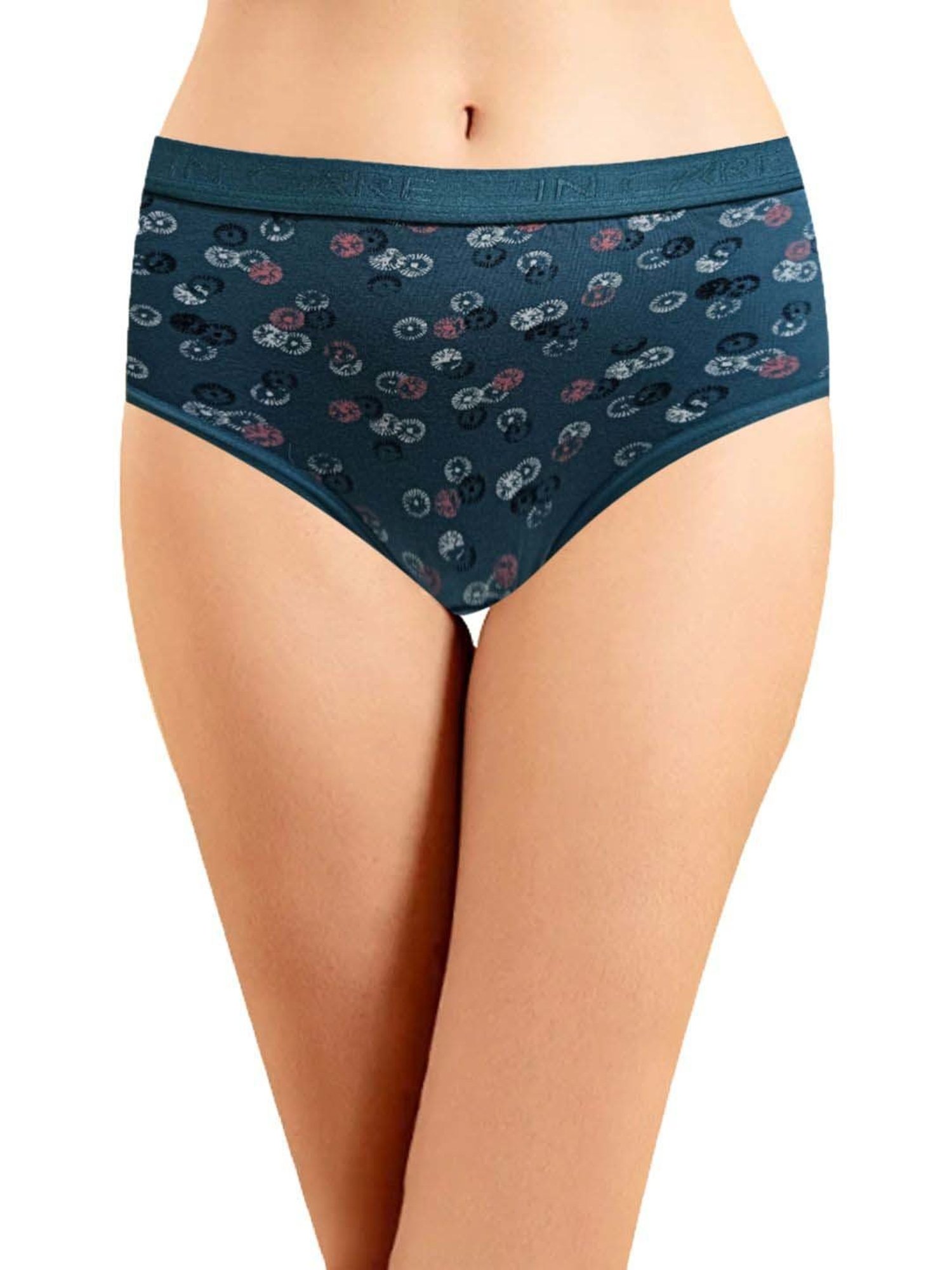 IN CARE Pink & Blue Cotton Printed Hipster Panties - Pack Of 3