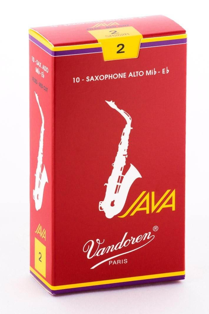 Vandoren 10 Alto Saxophone Java Red Cut #2 Reeds