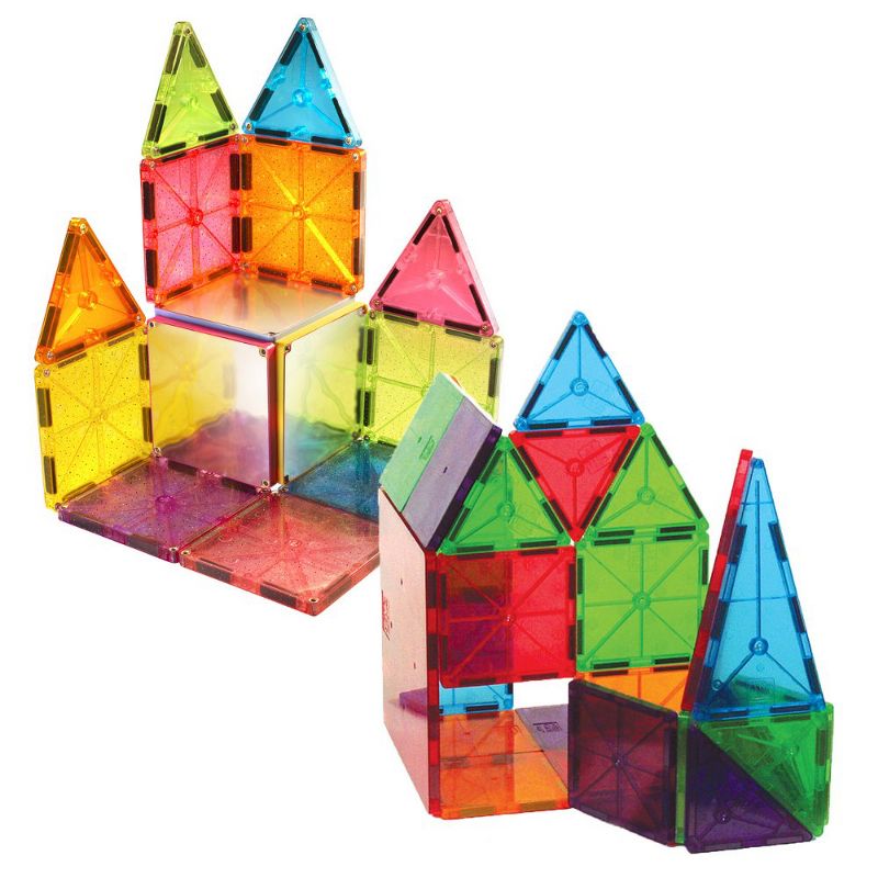 Magna-Tiles 32 Piece Clear Colors & 15 Piece Stardust Set