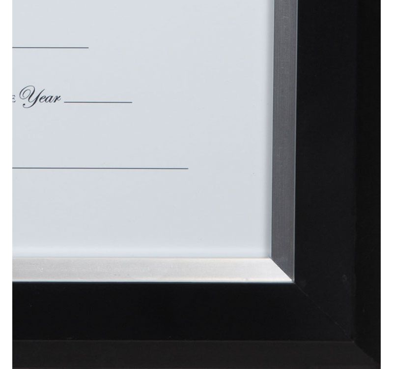 DAX 2-Tone Document Frame, 8 1/2 x 11 Insert, Black/Silver Frame N16984NT