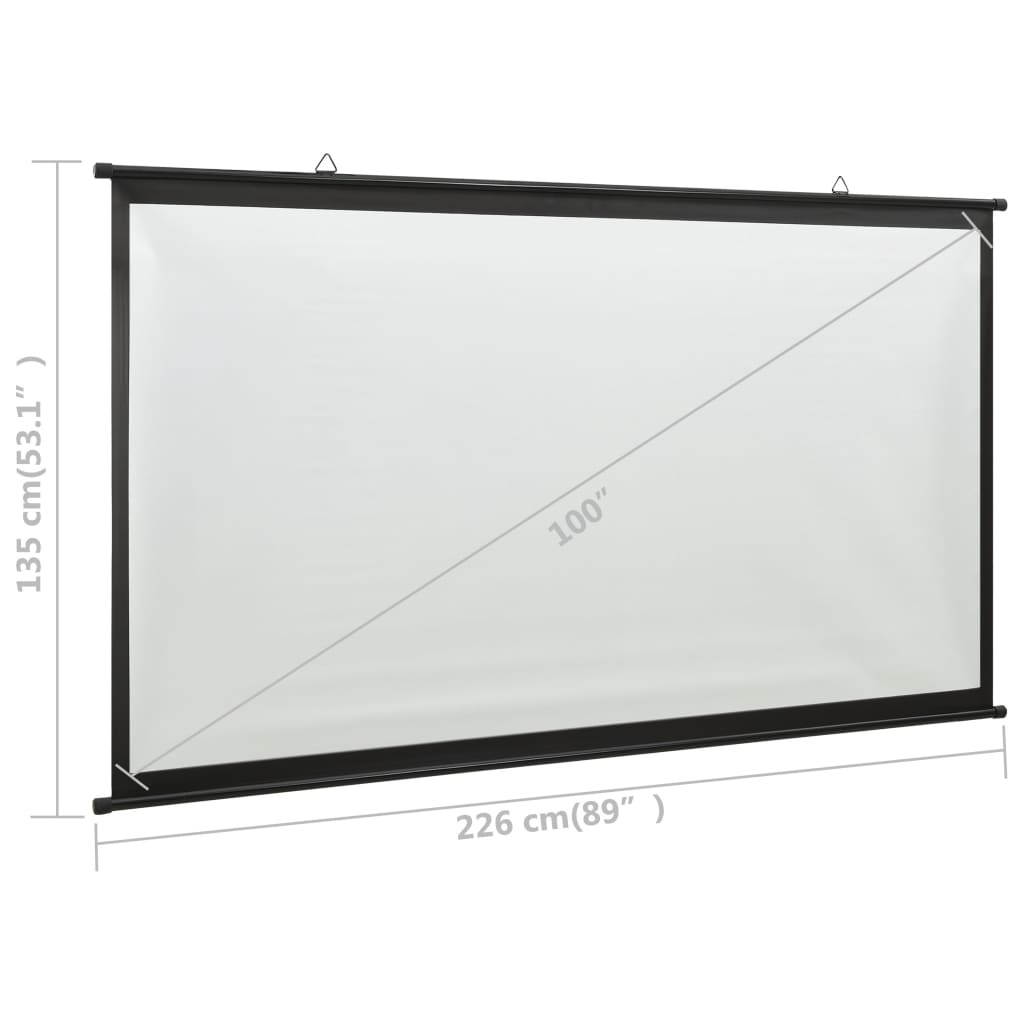 vidaXL Projection Screen 100" 16:9 Home Theater Screen Office Presentation