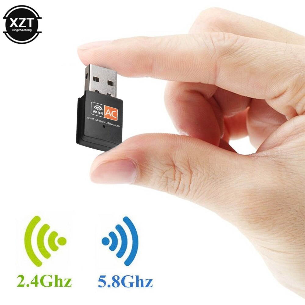 USB Wireless WiFi Network Card 600Mbps Adapter 2.4GHz 5GHz Antenna Dual Band RTL8811 802.11b/n/g/ac Mini Receiver for Computer
