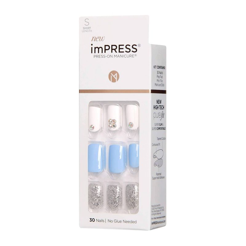 Kiss Gel Fantasy False Nails - Burgundy - 28ct