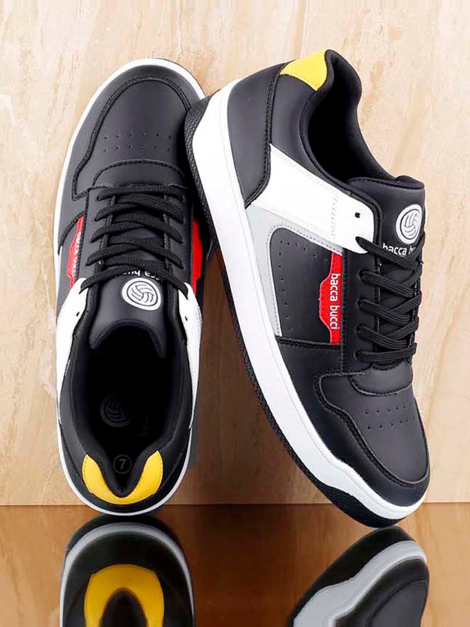 Bacca Bucci Men's RANGER DUNKS Black Casual Sneakers