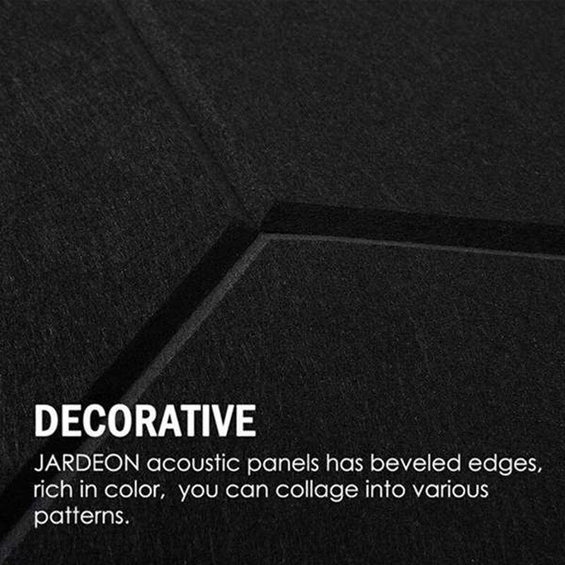 12 Pcs Hexagon Acoustic Panels Beveled Edge Sound Proof Foam Panels,Sound Proofing Padding for Studio,Acoustic Treatment