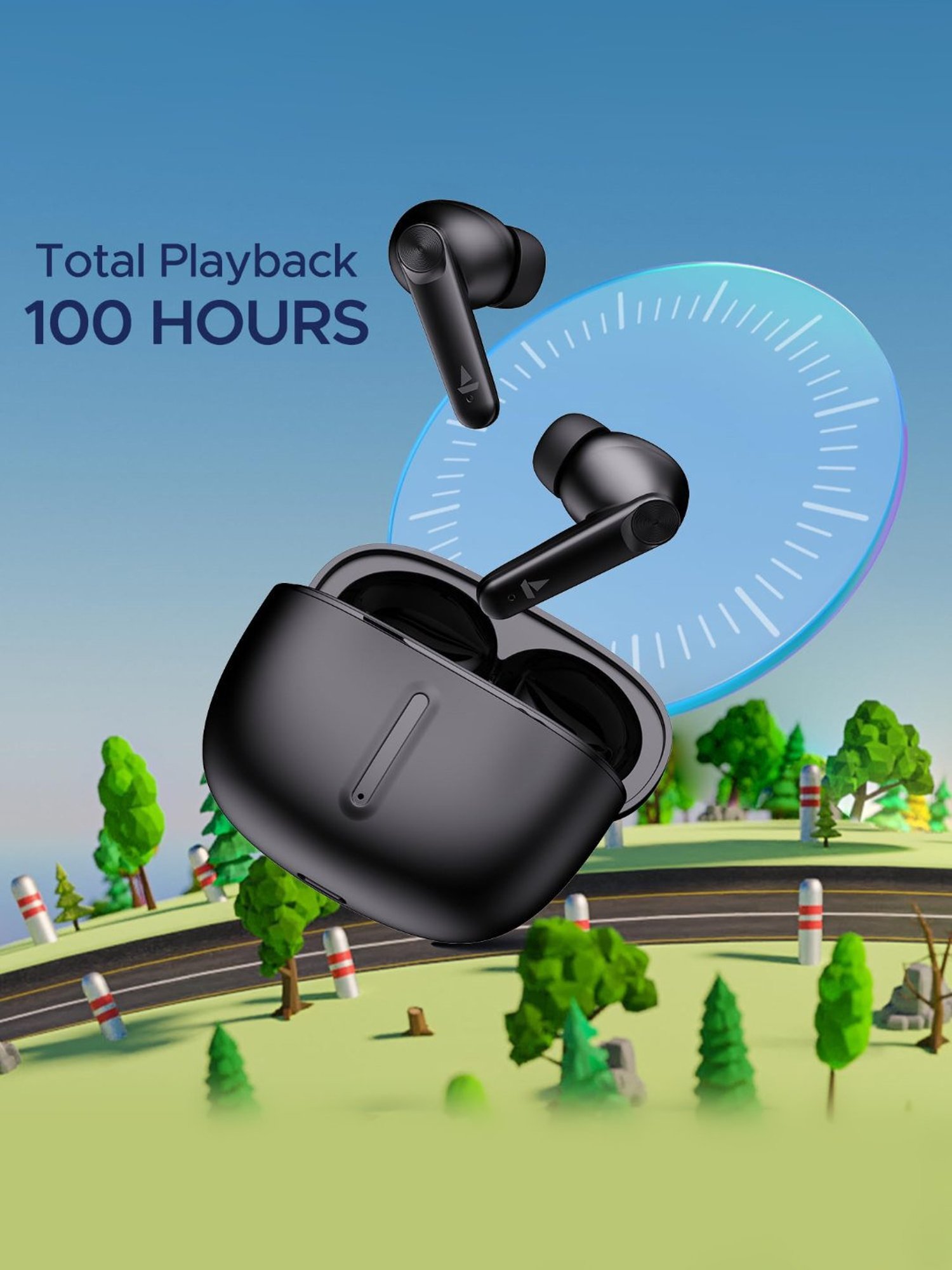 Boat Airdopes Max TWS In Ear BT Earbuds with 100H Playtime & ENX Tech (Carbon Black, True Wireless))