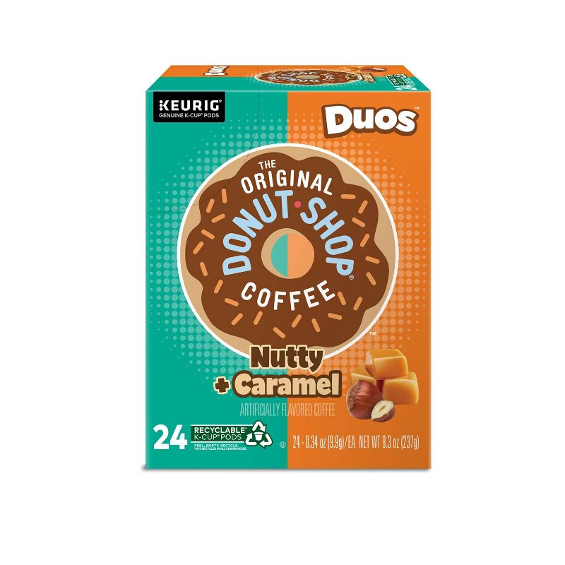 The Original Donut Shop Duos Nutty + Caramel Keurig Single-Serve K-Cup Pods, Medium Roast Coffee - 24ct