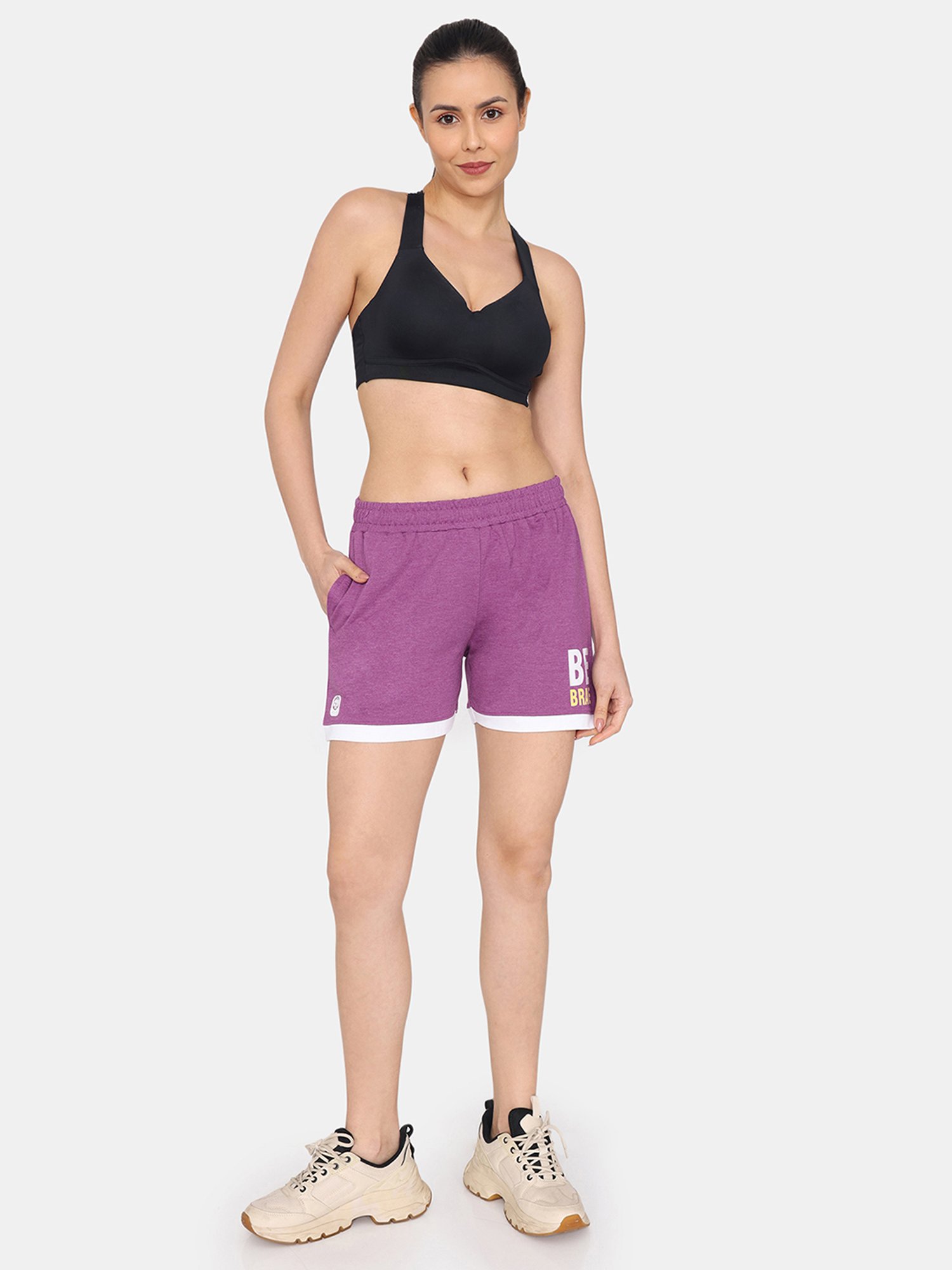 Rosaline by Zivame Purple Sports Shorts