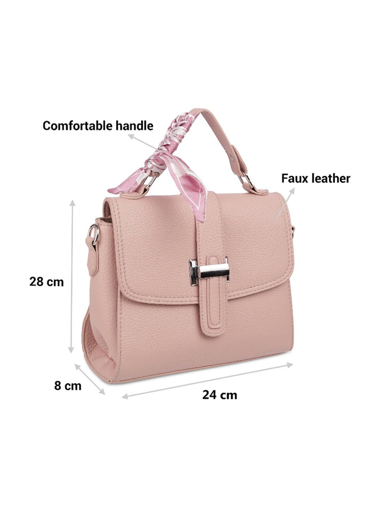 Favore Tan Solid Medium Satchels