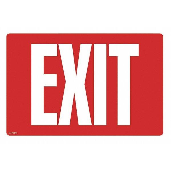 Cosco 098052 Glow-in-the-Dark Safety Sign, Exit, 12 x 8, Red