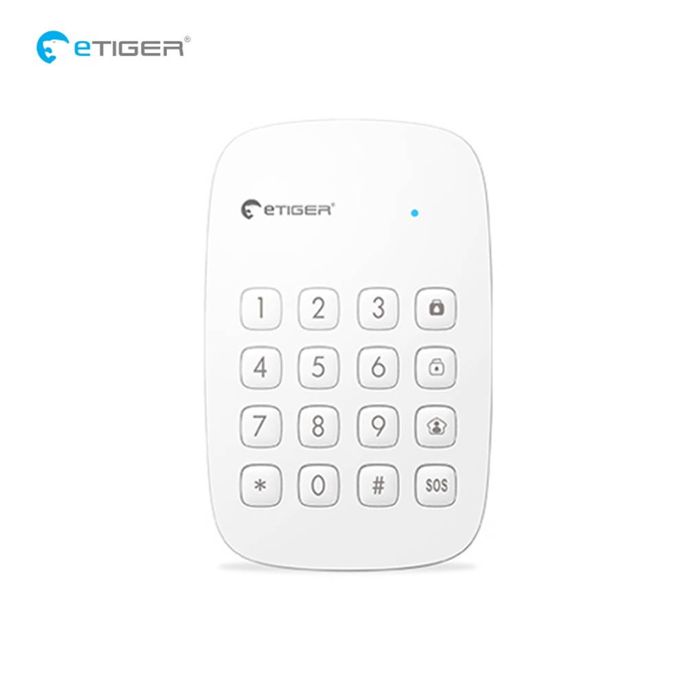 Etiger ES-K1A 433MHz Wireless Alarm System Keypad for Remotely Arm/Disarm Alarm Host Etiger ES-K1A Keyboard